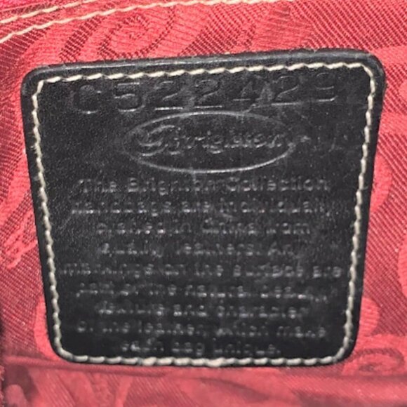 BRIGHTON Black Suede and Pebbled Leather Shoulder Bag - Picture 12 of 12